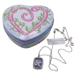 NWT Brighton Your True Colors Tender Heart Swarovski Purple Crystal Necklace